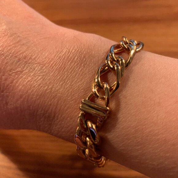 Mixed Link Chain Goldtone Bracelet- Excellent condition - Picture 5 of 6